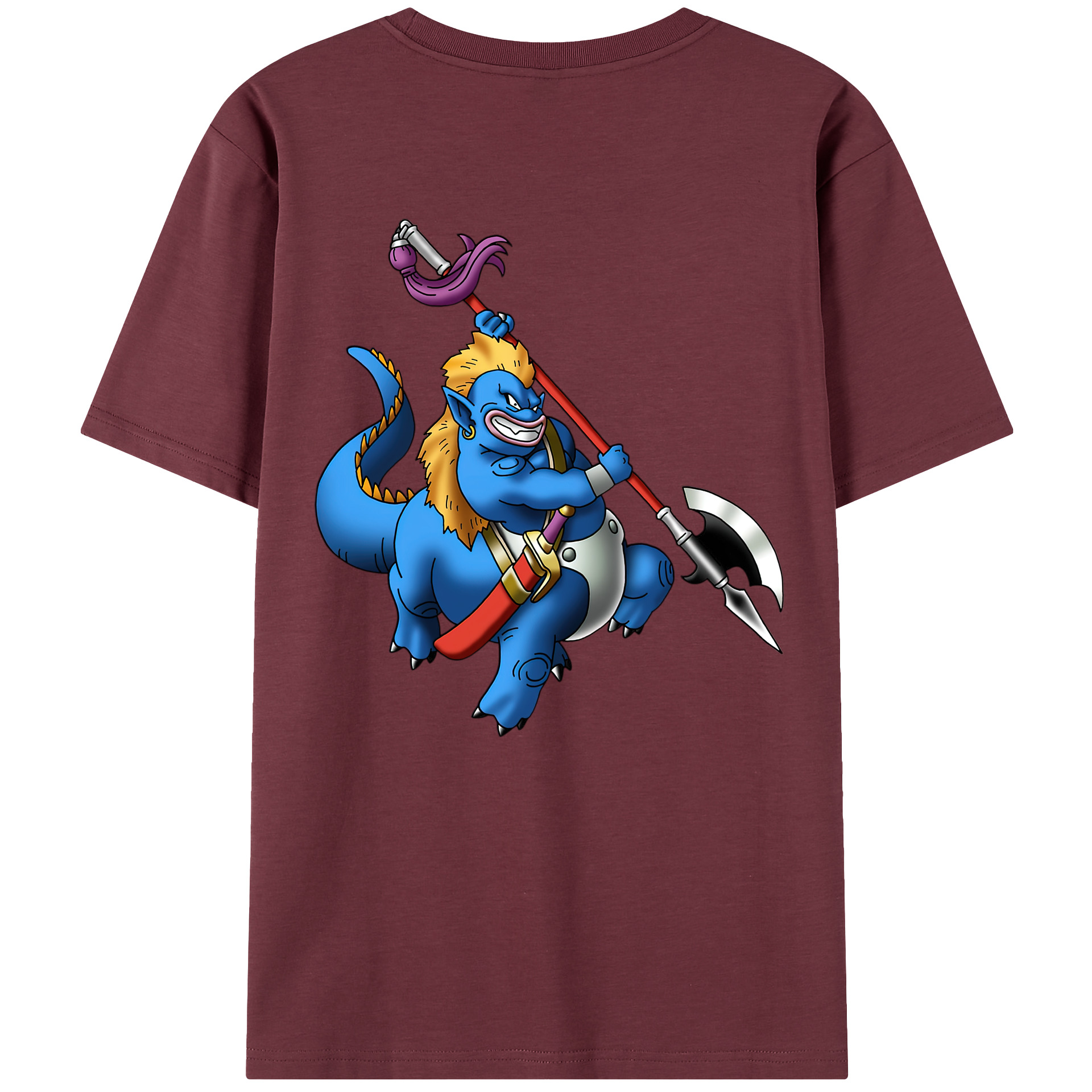 （画像用） ドラゴンクエスト Doragon Kuesuto Dragon Quest 綿100％半袖Tシャツ（背面プリント）